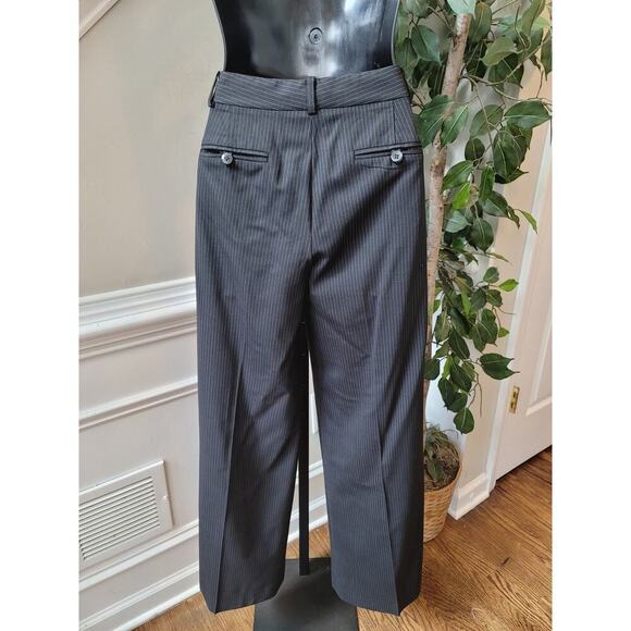 Laundry Women 2 Piece Suit Size 8 Black Wool Striped Long Sleeve Single Breasted - Picture 14 of 14